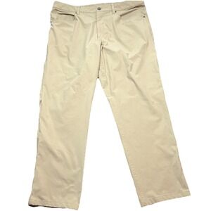 Lululemon ABC Classic Fit Pants Men's 36x28 Khaki Warpstreme Stretch LM5ades